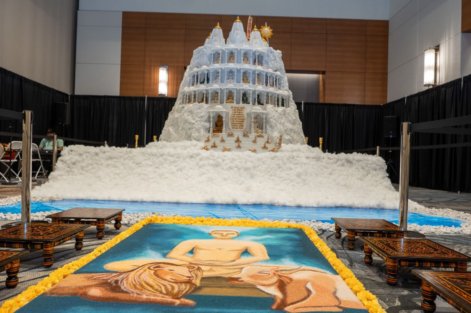 JAINA Convention 2025 — the on-site temple built for darshan